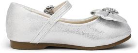 img 3 attached to Sparkling Style for Toddlers: 👼 Angel 22 Rhinestone Buckle Ballerina Flats