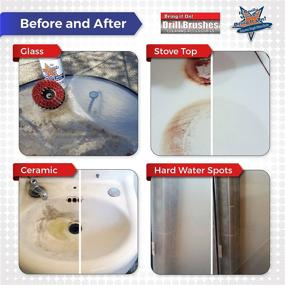 img 1 attached to 🚿 Water Spot Remover and Powerful Drill Brushes - Ultimate Home Cleaning Kit for Kitchen and Bathroom, Deep Clean Tile, Grout, and More!