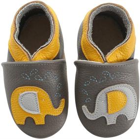 img 4 attached to 👶 Soft Leather Baby Moccasins: Toddler First Walker Shoes with Perfect Fit