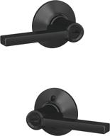 matte black schlage f51 v lat 622 latitude door lever keyed entry lock логотип