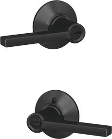 img 4 attached to Matte Black Schlage F51 V LAT 622 Latitude Door Lever Keyed Entry Lock