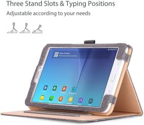 img 2 attached to 📱 Procase Galaxy Tab E 8.0 Case - Leather Stand Folio Case Cover for Galaxy Tab E 8.0 4G LTE Tablet (Sprint, US Cellular, Verizon) SM-T377 - Grey