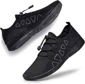 img 4 attached to YHOON Lightweight Men's Water Shoes for Optimal Comfort and Performance