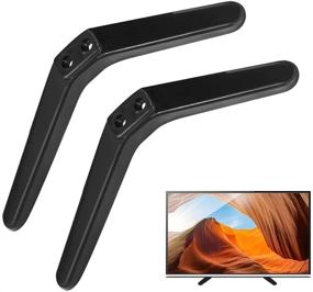 img 3 attached to Black Universal TV Stand Pedestal Feet Legs for 27-55in LCD LED OLED TCL/LG/KONKA Smart TVs