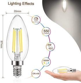 img 3 attached to Defurhome Candelabra Incandescent Equivalent Non Dimmable: Brilliant Lighting Solution for Any Setting