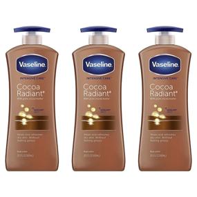 img 4 attached to 🧴 Vaseline Intensive Care Cocoa Radiant Body Lotion for Dry Skin - 100% Pure Cocoa and Shea Butters - 20.3 oz (3 Count)