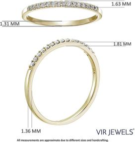 img 1 attached to Exquisite Vir Jewels Petite Diamond Wedding 💎 Women's Jewelry: Sparkling Elegance for Your Special Day