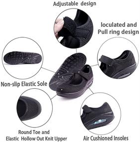 img 2 attached to 👟 Ultimate Comfort: Non Slip, Adjustable, Breathable Women's Athletic Shoes for Optimal Work Performance