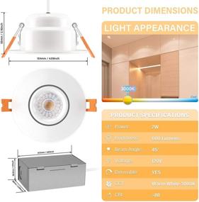 img 3 attached to JULLISON Встроенный потолочный светильник с направленным светом: Излучайте с точностью