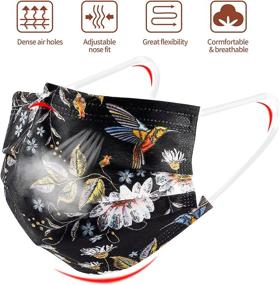 img 1 attached to 😷 Edaren 40Pcs/Pack Fashion Face Mask - 3-Layer Design, Adjustable Protection and Unisex Mouth Shield