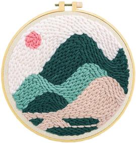 img 4 attached to 🧵 Punch Needle Embroidery Starter Kit: Beginner's Hooking Kit with Instructions and Landscape Pattern (Mountain 2)
