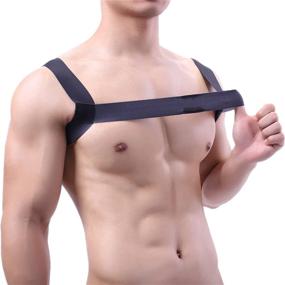 img 2 attached to 💪 Striking Exotic Elastic Shoulder Harness: Must-Have Men's Accessory