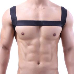 img 4 attached to 💪 Striking Exotic Elastic Shoulder Harness: Must-Have Men's Accessory