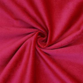 img 3 attached to 2-Pack Red Wine Velvet Christmas Throw Pillow Covers - 🍷 18x18 Soft Square Decorative Cushion Cases for Home Sofa Bed Decor