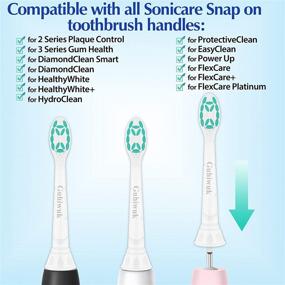 img 1 attached to 🪥 Sonicare Replacement Toothbrush Heads: 10 Pack Brush Heads Compatible with Philips Sonicare 2 Series Plaque Control Electric Toothbrush 4100 6100 5100 C2 HX9023