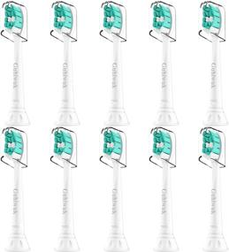 img 4 attached to 🪥 Sonicare Replacement Toothbrush Heads: 10 Pack Brush Heads Compatible with Philips Sonicare 2 Series Plaque Control Electric Toothbrush 4100 6100 5100 C2 HX9023