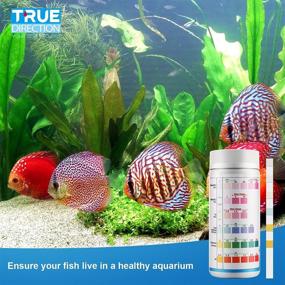 img 2 attached to 🐠 TRUEDIRECTION Aquarium Test Strips 6-in-1 Kits for Nitrate, Nitrite, Chloride, GH & KH Hardness, pH Testing - 125 Count, Freshwater & Saltwater Compatible