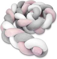 🛏️ cozy casa cushion soft knot pillow: handmade decorative soft cushion for bedroom - pink-grey (78-inch) logo