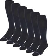 🧦 pack of 6 men's dr. motion graduated compression therapeutic socks - 8-15 mmhg, size 10-13 (black) логотип