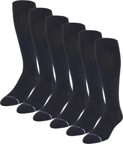 img 2 attached to 🧦 Pack of 6 Men's Dr. Motion Graduated Compression Therapeutic Socks - 8-15 mmHg, Size 10-13 (Black)