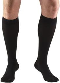 img 1 attached to 🧦 Pack of 6 Men's Dr. Motion Graduated Compression Therapeutic Socks - 8-15 mmHg, Size 10-13 (Black)