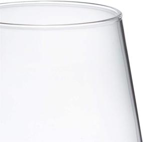 img 2 attached to 🍷 Set of 6 Amazon Basics Campton Stemless Wine Glasses - 19-Ounce Capacity