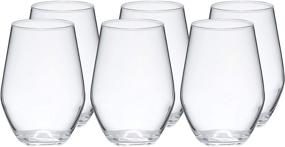 img 3 attached to 🍷 Set of 6 Amazon Basics Campton Stemless Wine Glasses - 19-Ounce Capacity