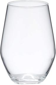 img 4 attached to 🍷 Set of 6 Amazon Basics Campton Stemless Wine Glasses - 19-Ounce Capacity