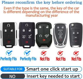 img 3 attached to Tukellen для Chevrolet Key Fob Cover Soft TPU Full Protection Key Shell Key Case Совместимость с Chevrolet Chevy Silverado Suburban Tahoe Colorado GMC Sierra Yukon Canyon 4-6 Buttons-Blue