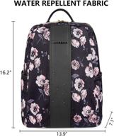 🎒 kroser laptop backpack 15.6 inch water-repellent college school usb daypack in rose pattern- ideal for women/girls/travel/business logo