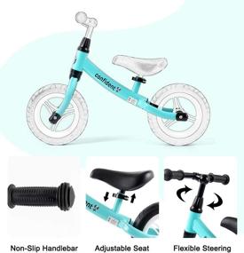 img 2 attached to 🚲 12 Inch Balance Bike for 2 Year Old Boy or Girl, Lightweight Kids Riding Toy for Indoor and Outdoor Use, Adjustable Seat Training Bicycle for 3-6 Year Old Kids