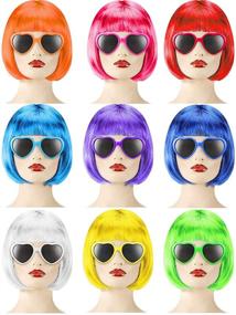 img 3 attached to 🎃 Vibrant Hairpieces with Sunglasses for Festive Halloween Decorations