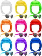 🎃 vibrant hairpieces with sunglasses for festive halloween decorations logo