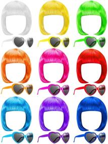 img 4 attached to 🎃 Vibrant Hairpieces with Sunglasses for Festive Halloween Decorations