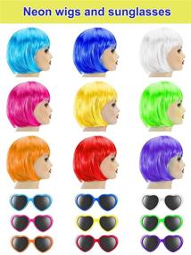 img 2 attached to 🎃 Vibrant Hairpieces with Sunglasses for Festive Halloween Decorations