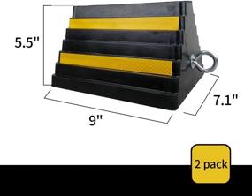 img 3 attached to 🔒 ROBLOCK 2-упаковка черных резиновых задвижек с желтой отражающей лентой