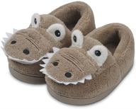 🦖 dino-fun footwear: toddler dinosaur slippers for boys, perfect indoor bedroom shoes logo