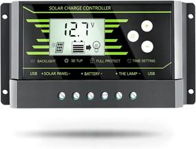 img 4 attached to 🌞 Эффективный солнечный контроллер заряда: контроллер батареи для солнечных панелей PowMr 20A с двумя USB-портами, ЖК-дисплеем, настройкой таймера и регулируемыми параметрами.