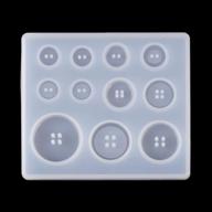 silicone resin casting molds for button shapes - diy dropping glue epoxy mould for handmade craft pendant mold and jewelry keychain making supplies (round button) logo