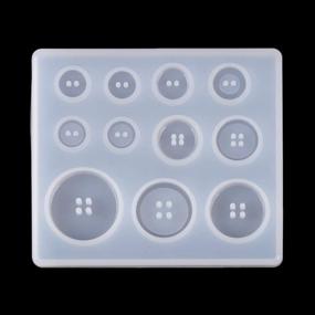 img 4 attached to Silicone Resin Casting Molds for Button Shapes - DIY Dropping Glue Epoxy Mould for Handmade Craft Pendant Mold and Jewelry Keychain Making Supplies (Round Button)