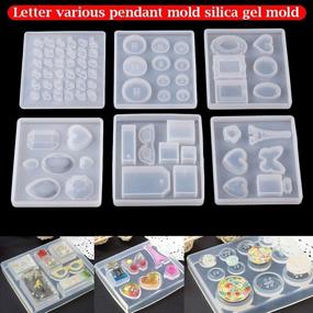 img 2 attached to Silicone Resin Casting Molds for Button Shapes - DIY Dropping Glue Epoxy Mould for Handmade Craft Pendant Mold and Jewelry Keychain Making Supplies (Round Button)