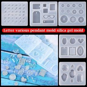 img 1 attached to Silicone Resin Casting Molds for Button Shapes - DIY Dropping Glue Epoxy Mould for Handmade Craft Pendant Mold and Jewelry Keychain Making Supplies (Round Button)