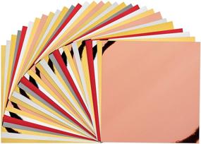 img 1 attached to 🎨 Premium Permanent Metallic Adhesive Vinyl Sheets - 12" x 12" - 30 Assorted Colors - Compatible with Cricut & Other Cutters - Buy from EZ Craft USA