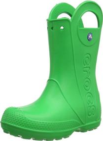 img 4 attached to 👞 Детские сапоги Crocs Handle Rain для мальчиков: идеальная обувь для мальчиков во влажную погоду!