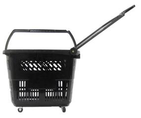 img 1 attached to Glopack RB42BLACK 11 Gallon Roller Basket