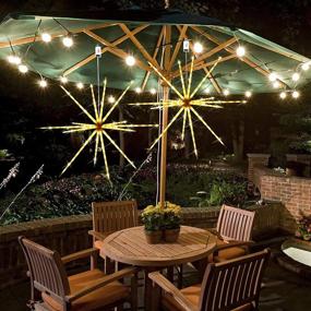 img 1 attached to 🎆 Enchanting Firework Lights for Party Wedding Patio Garden: 2 Packs Starburst String Lights with Remote, 8 Lighting Modes, Battery Operated LED Fairy Lights