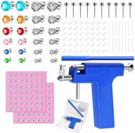 💉 evatage 326pcs ear piercing gun kit: self piercing tools set with stainless steel stud earrings for home salon, nose body navel piercing machine and needles logo