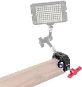 img 2 attached to 📷 CAMVATE C-Clamp for Camera Monitor, 1/4 and 3/8 Thread Hole, Red T-Handle