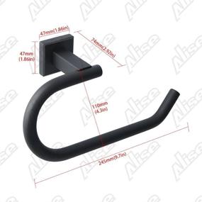 img 3 attached to 🧺 Alise GK8010-B Bathroom Towel Rack, Wall Mounted Towel Holder in Matte Black SUS304 Stainless Steel