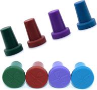 🍾 silicone corks 4 pack: beer and wine bottle stoppers, brute kitchen brew armor replacements – thick, safe, & extra long логотип